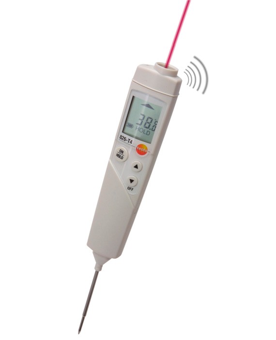 Thermomètre infrarouge à visée laser + type K