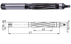 Alésoir à main ajustable BECK 011011 Diam nominal: 13mm, Etendu (12.41 à 13.2 mm) Standard DIN 859