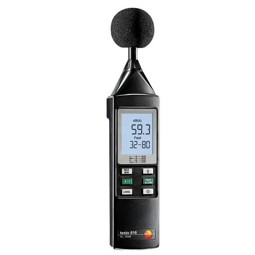 Testo 816 - Sonomètre avec sortie AC-DC pour enregistrement d'un signal