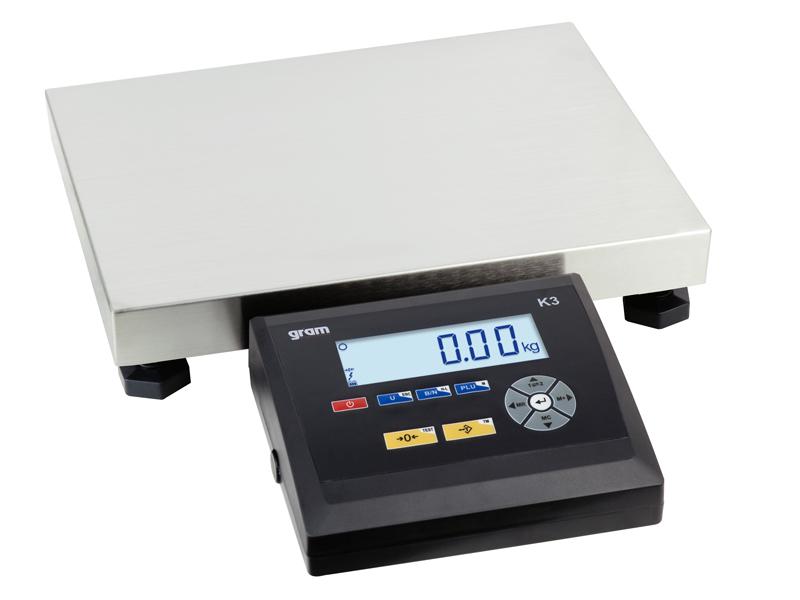 Balance Gram K3T-60ME 60Kg Résolution 10g 400x500 mm. Sortie RS232