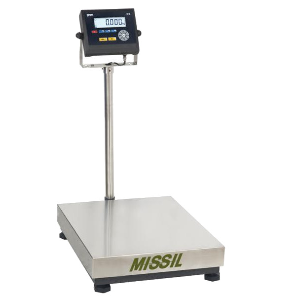 Balance Gram Missil F3-300, Portée 300 Kg, Résolution 50g. Plateau Inox 600 x 500 avec Afficher K3