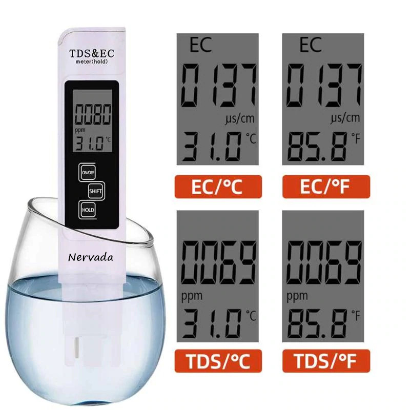 3 en 1 EC-TDS-Température Conductimètre Nervada EC1