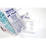 HANNA Solution tampon, pH 4,01, 25 sachets de 20 mL, avec certificat d analyse